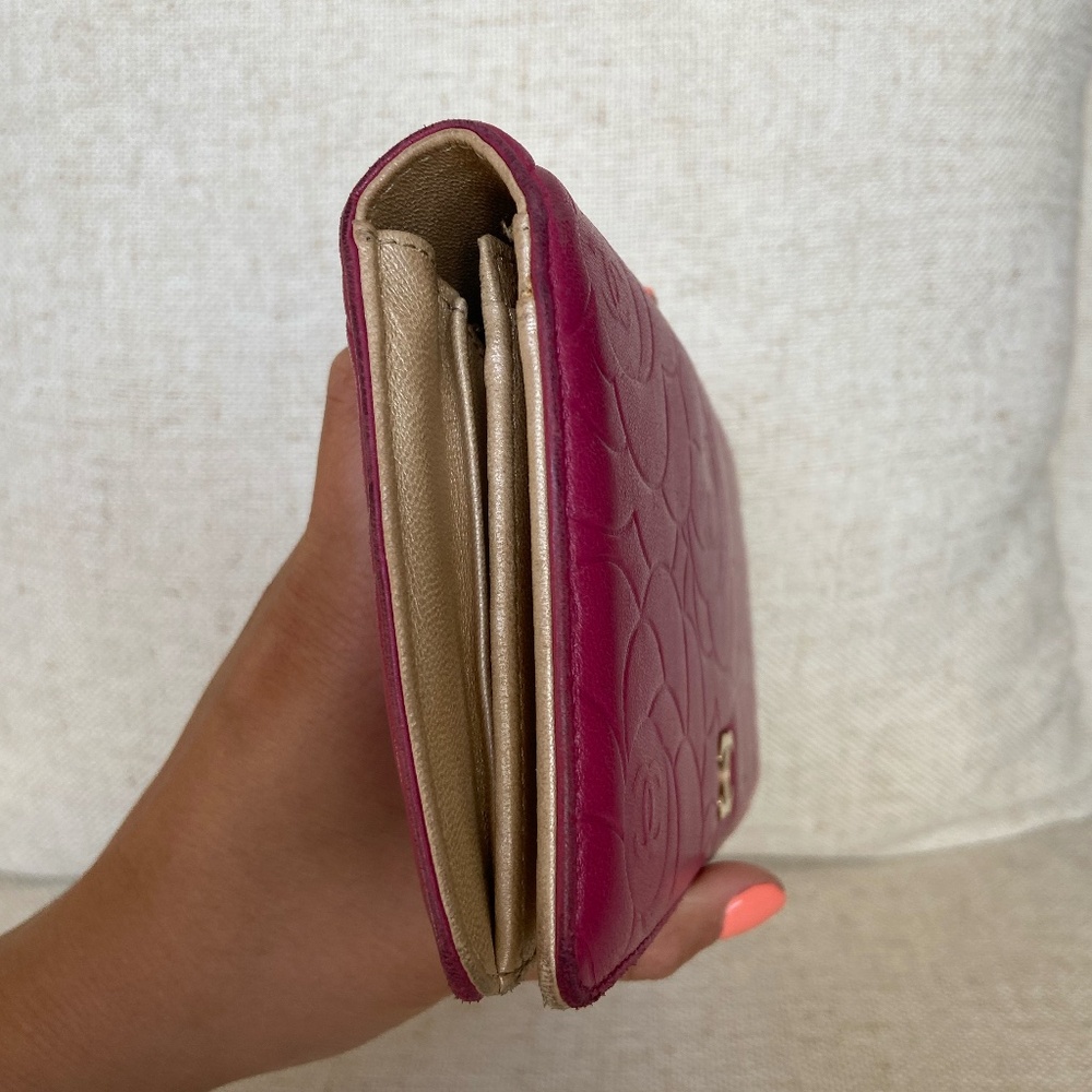 Chanel Hot Pink Camellia Bifold Wallet - Picture 5 of 13